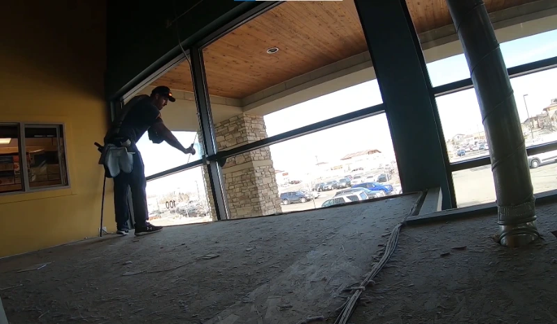 Professional cleaning commercial storefront glass in San Clemente